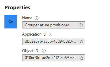 Azure Enterprise application properties