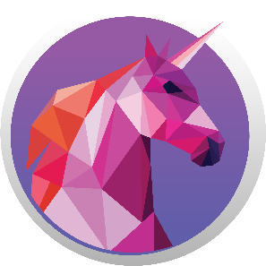 AWS Game Day icon - colorful pink unicorn